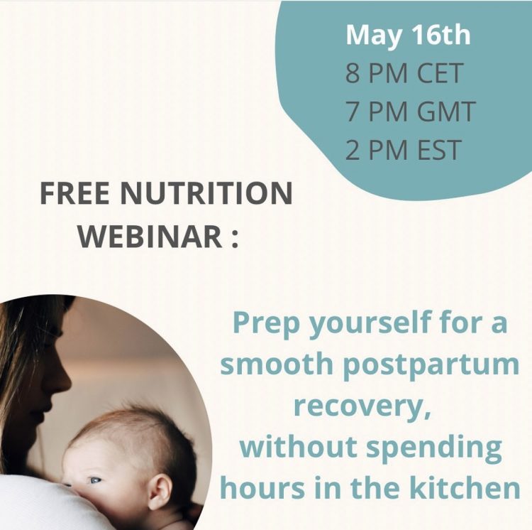 Postpartum Nutrition Free webinar, Goodnesst I Parentally